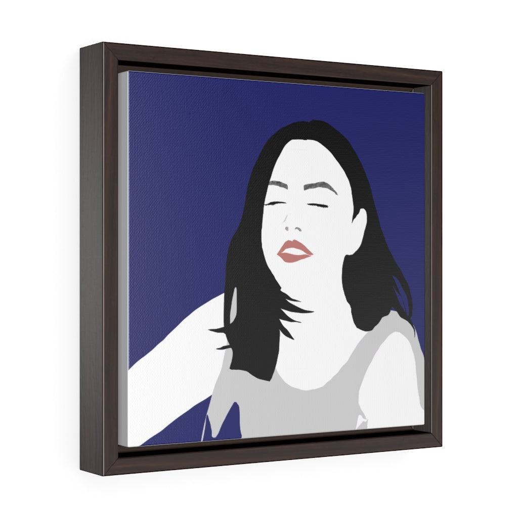 Female Figure - Square Framed Premium Gallery Wrap Canvas