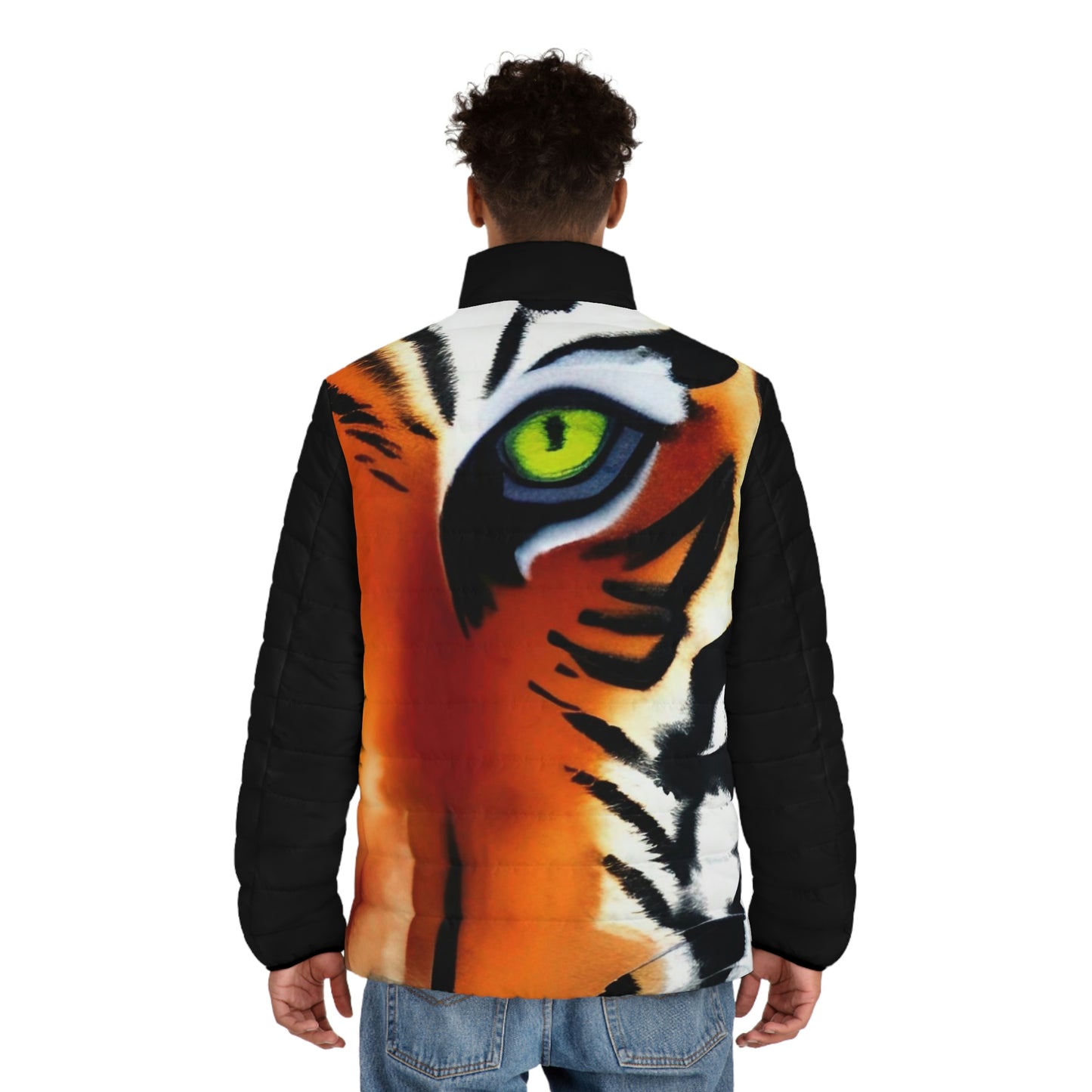 TIGER - Men's Puffer Jacket (Two-sided Print)