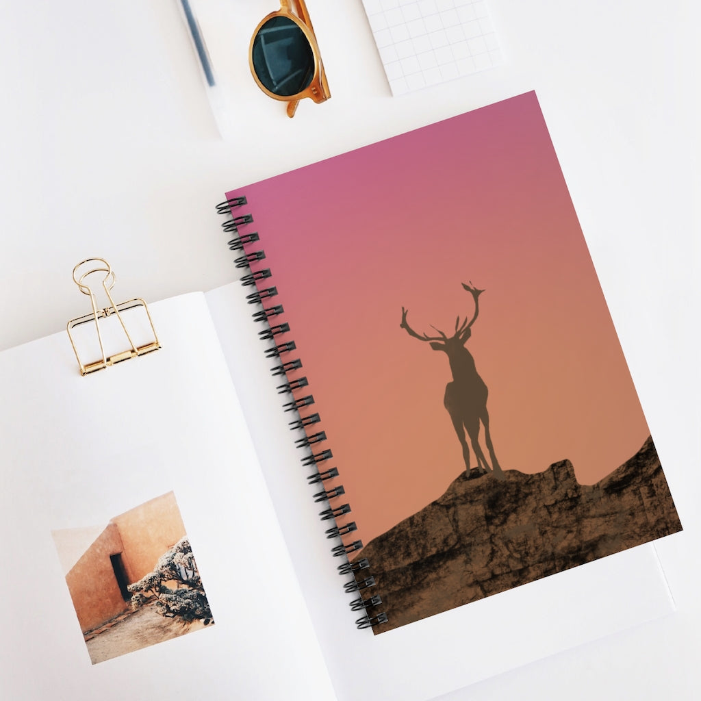 Deer Image - Spiral Notebook - Ruled Line