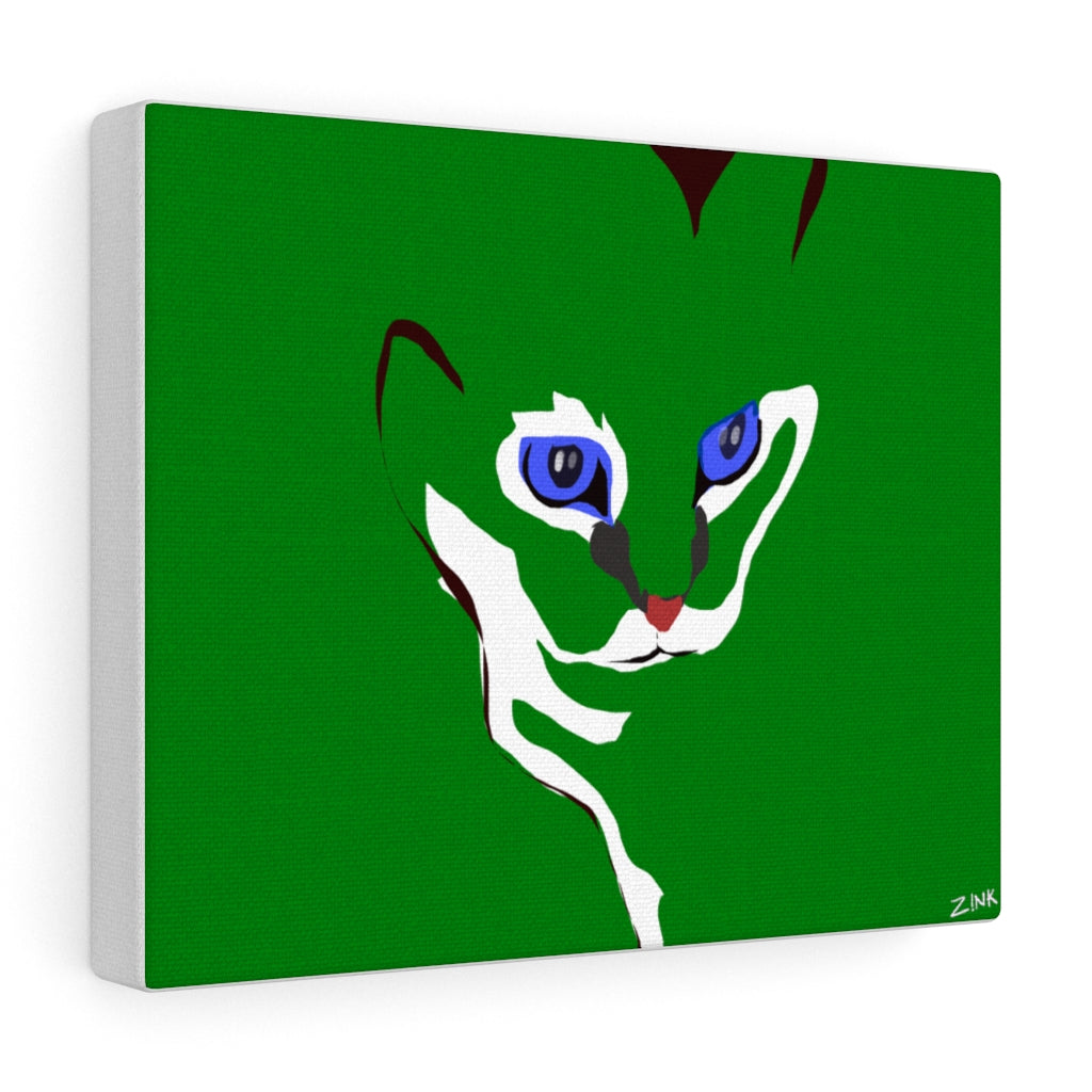 Cat Design - Green Canvas Gallery Wraps