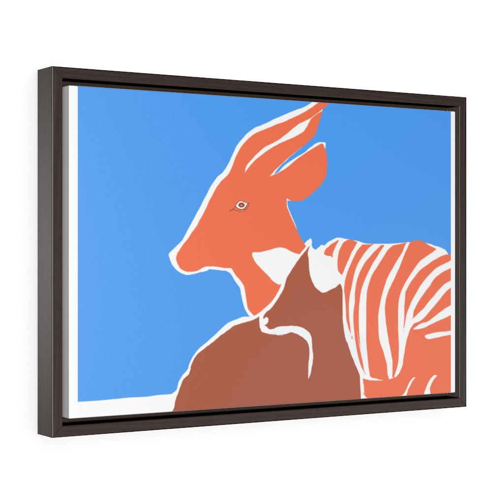 Zoo Theme - Horizontal Framed Premium Gallery Wrap Canvas