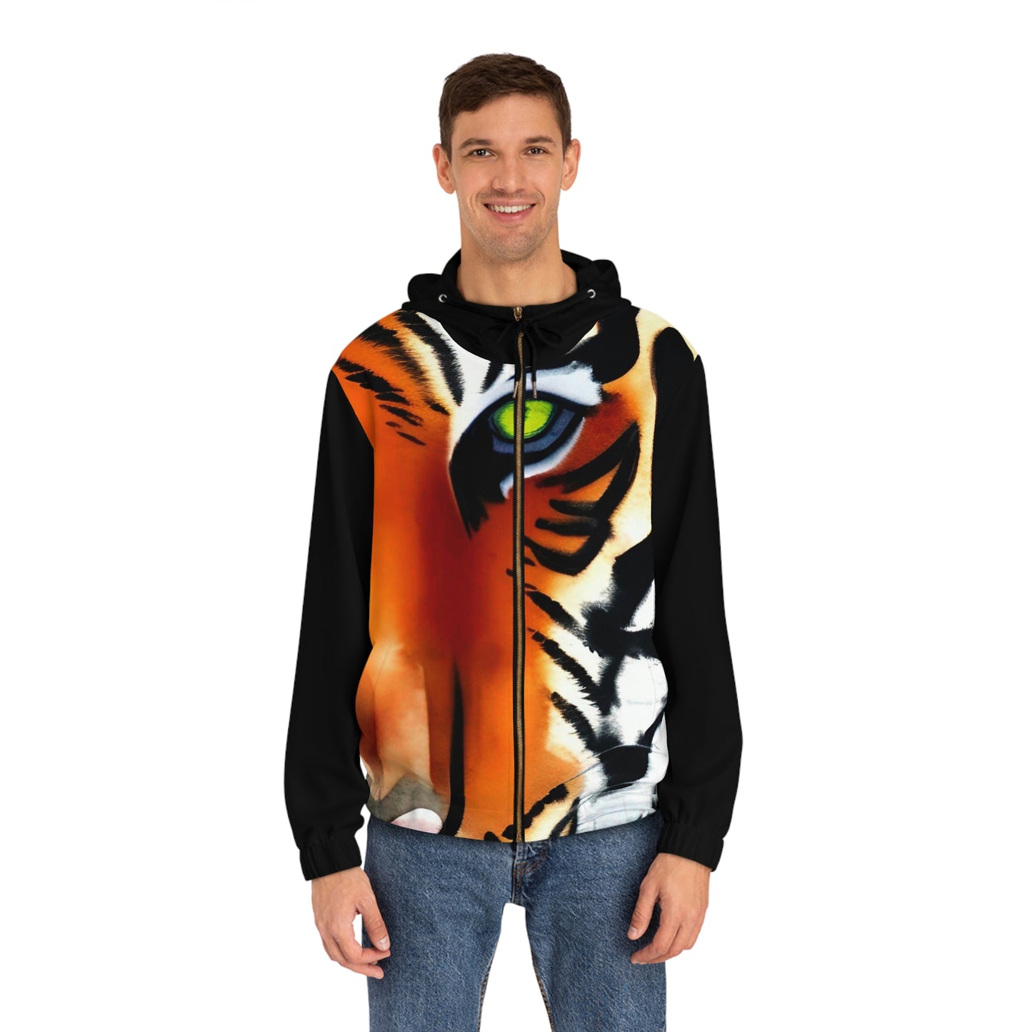 Tiger - Men's Full-Zip Hoodie