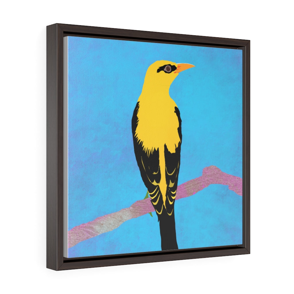 Bird - Square Framed Premium Gallery Wrap Canvas