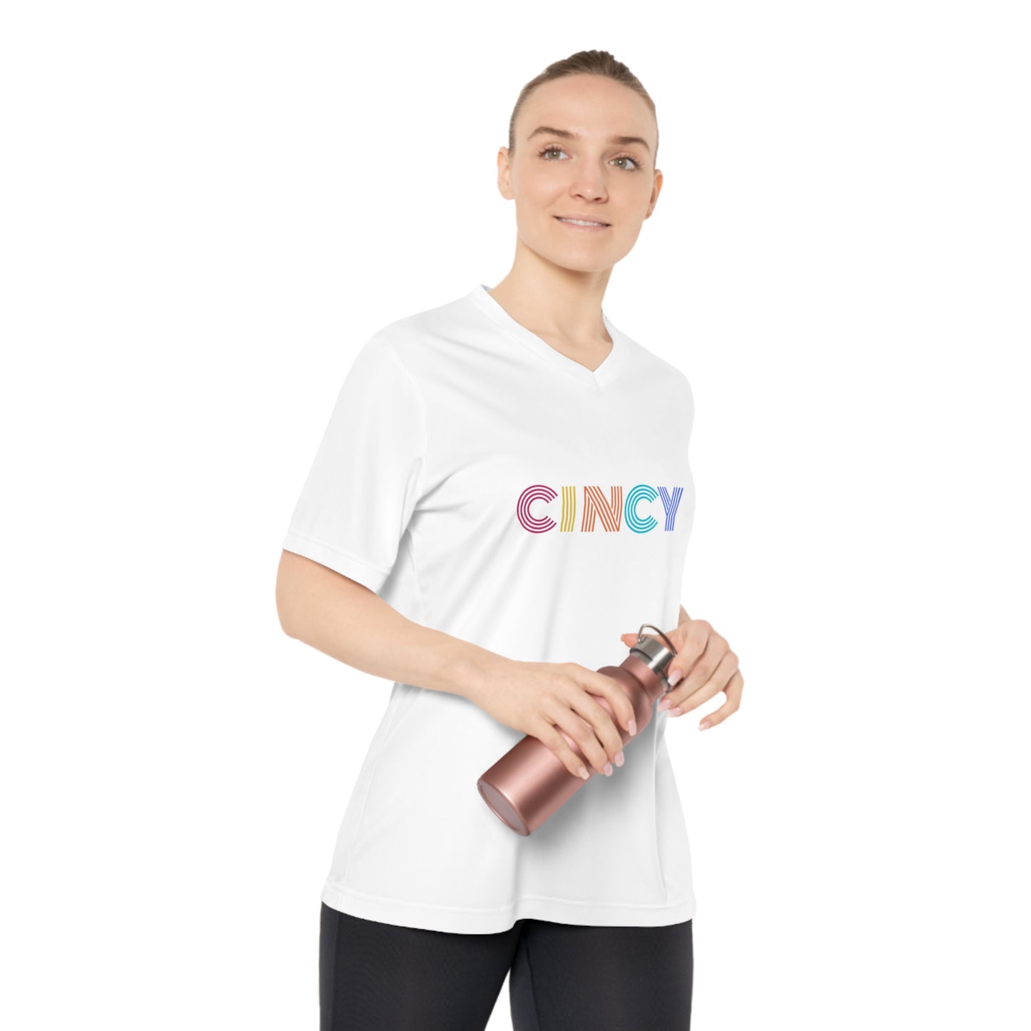 Women's Performance V-Neck T-Shirt - CINCY