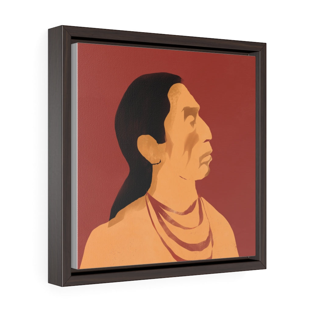 Indigenous Profile - Square Framed Premium Gallery Wrap Canvas