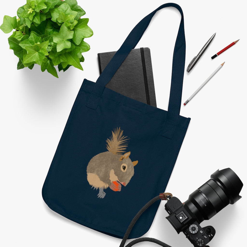 Organic Canvas Tote Bag - Squirrel