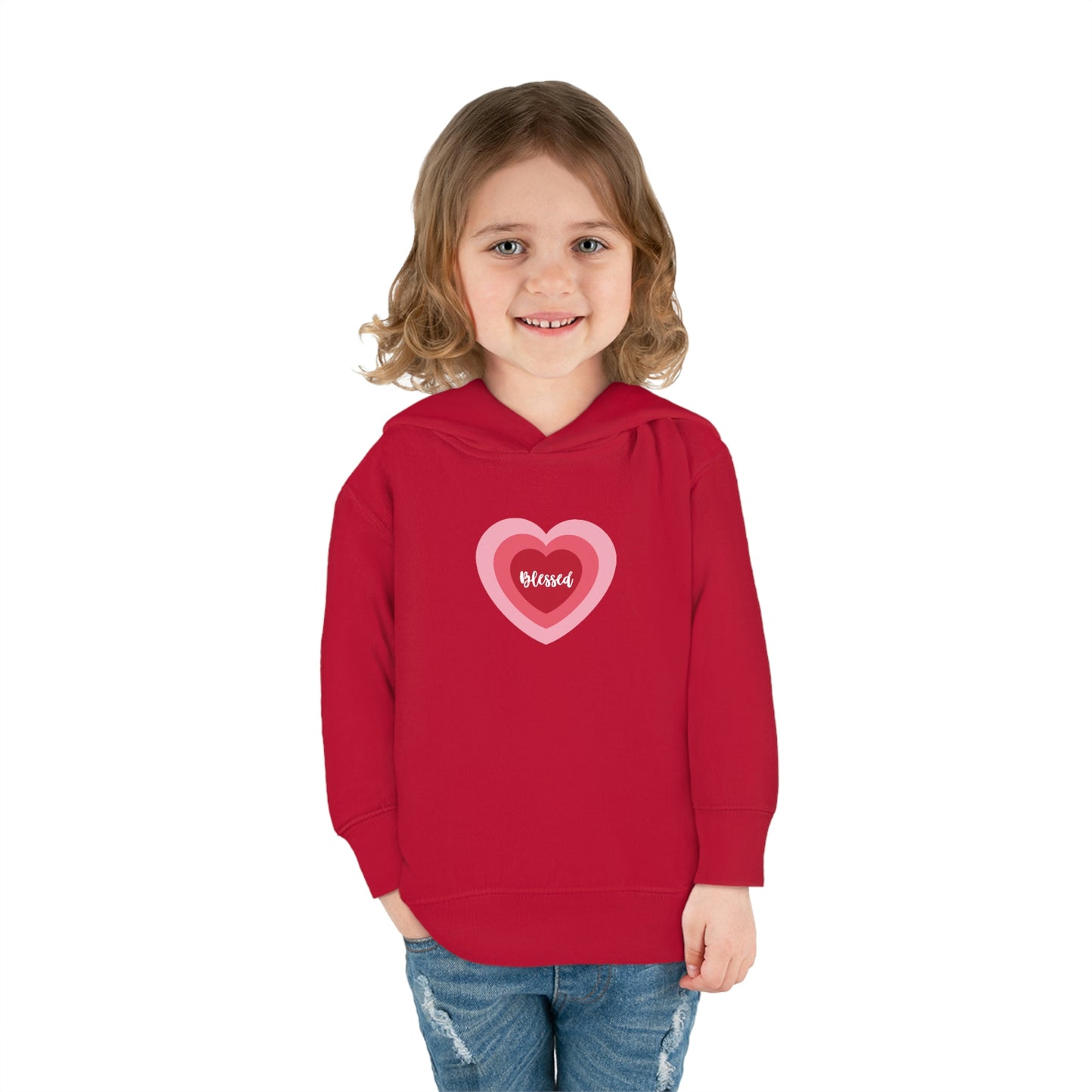 Blessed Heart - Toddler Pullover Fleece Hoodie