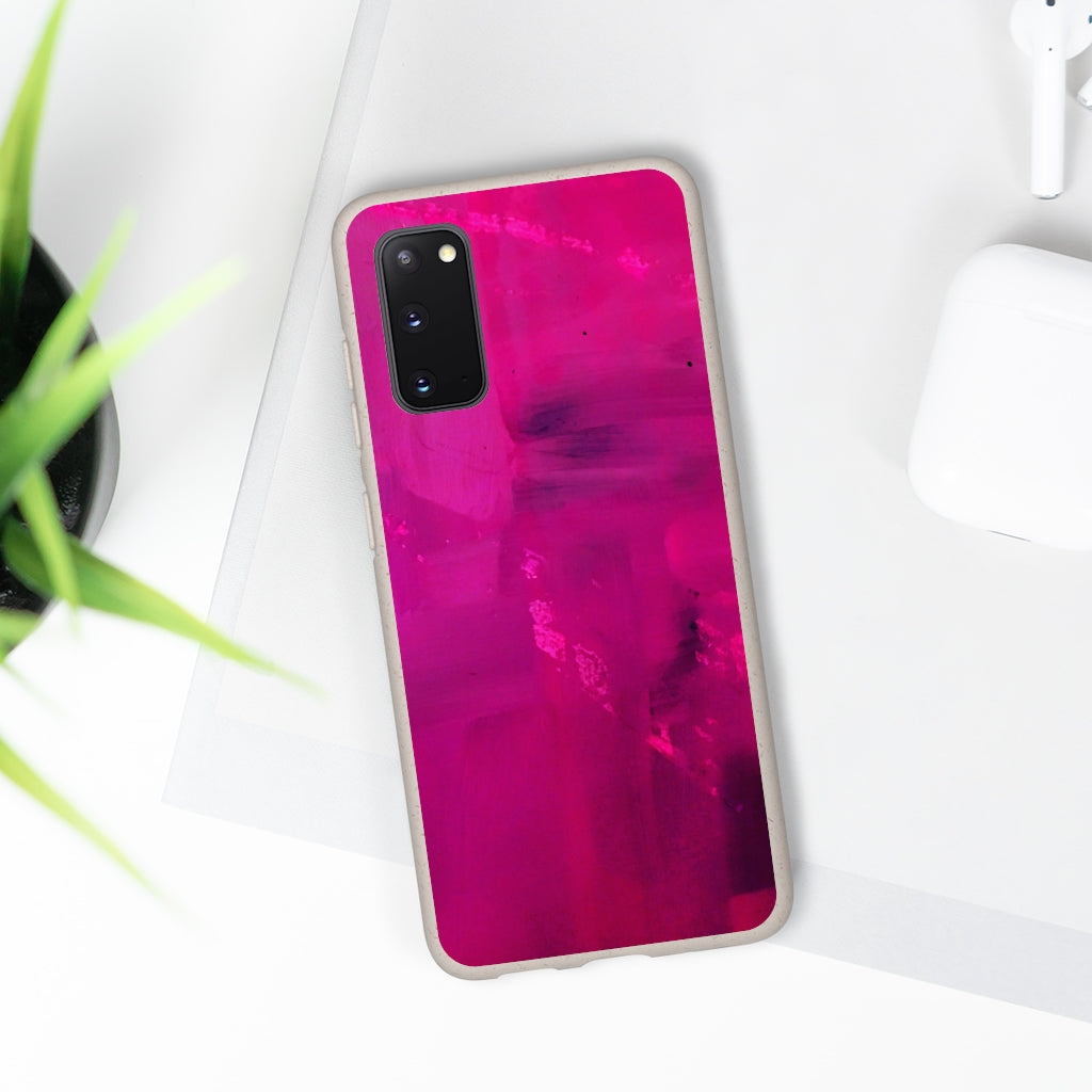 Biodegradable Case - Abstract Fucshia Painting