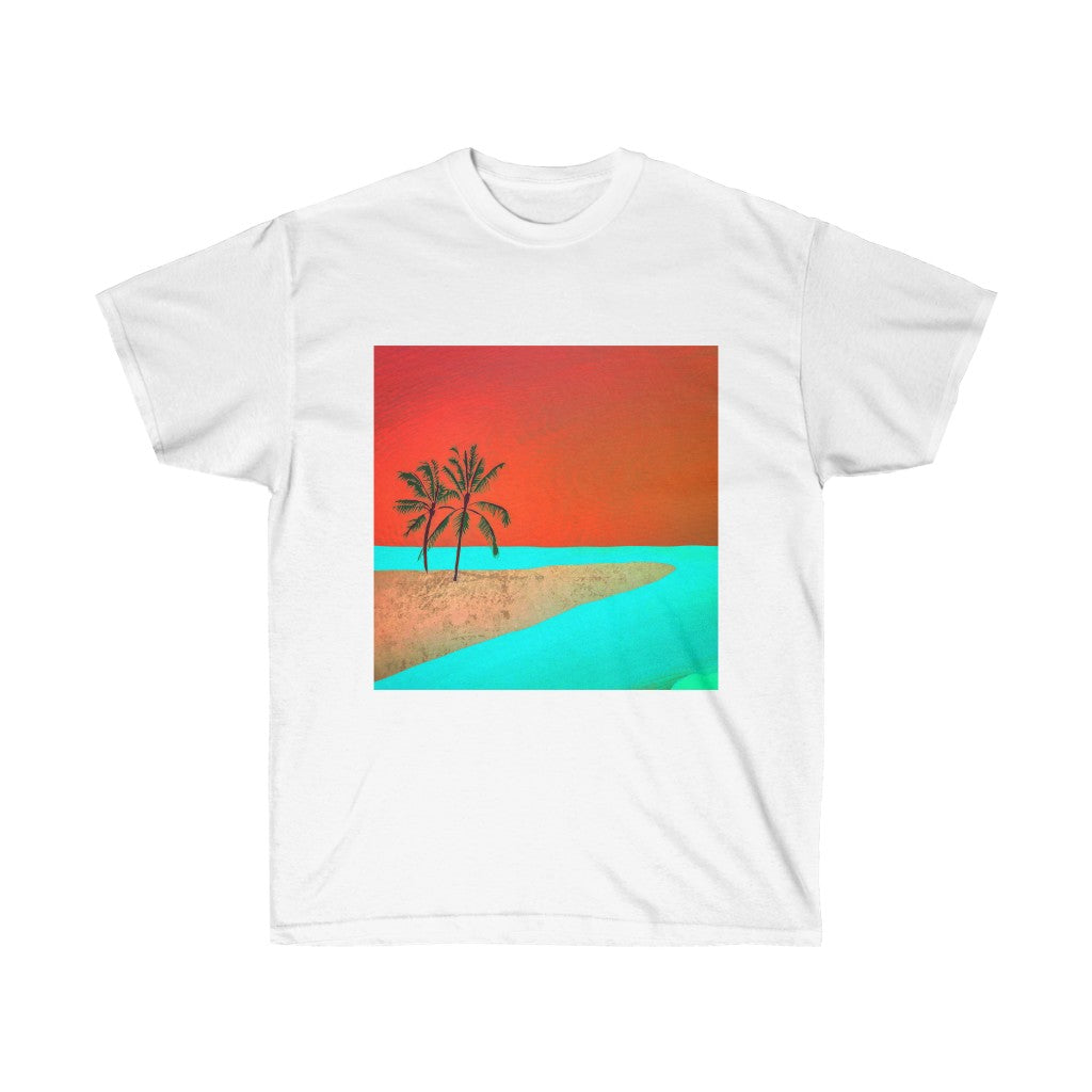 Palm Tree Beach - Unisex Ultra Cotton Tee