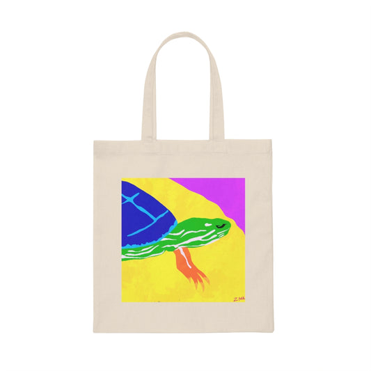 Canvas Tote Bag - Turtle Design