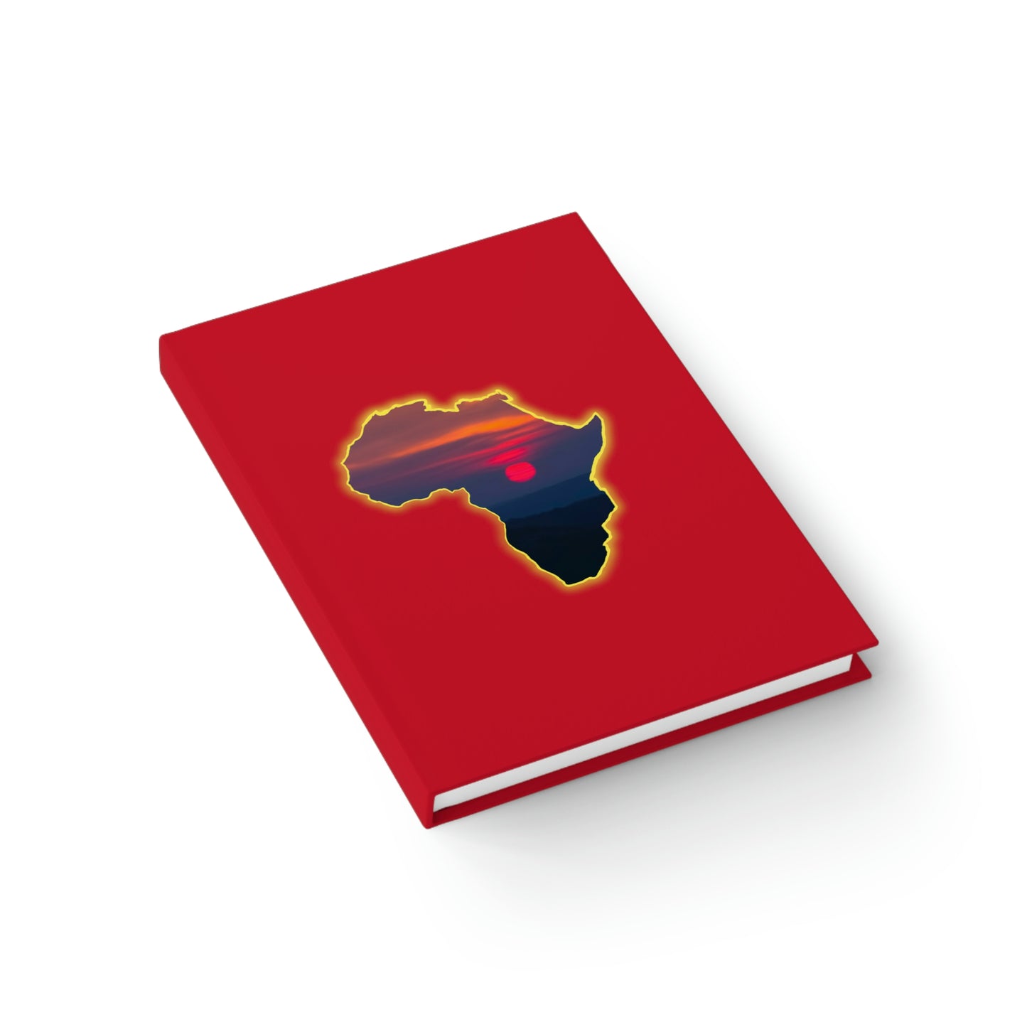 AFRICA Journal Hardcover - Ruled Line - Red Cover