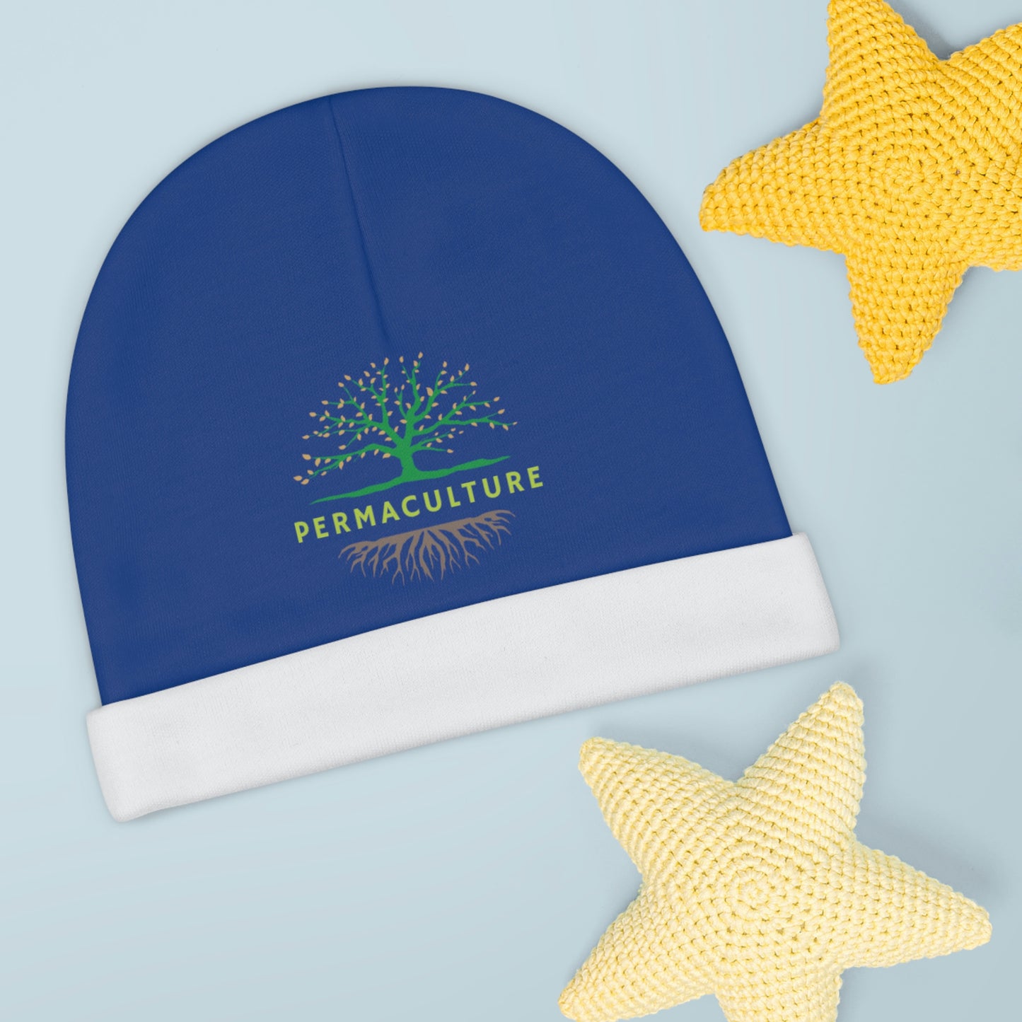 Blue Baby Beanie - Permaculture