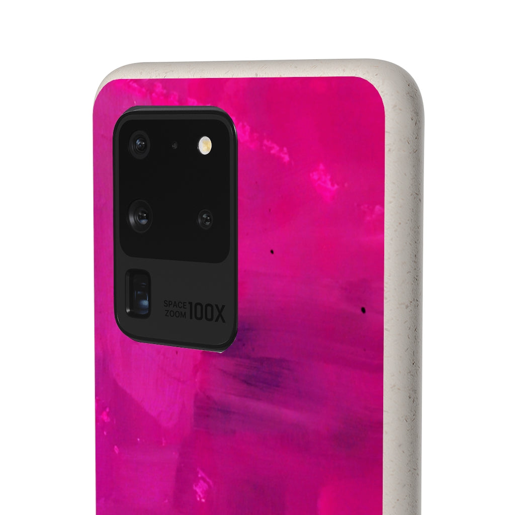 Biodegradable Case - Abstract Fucshia Painting