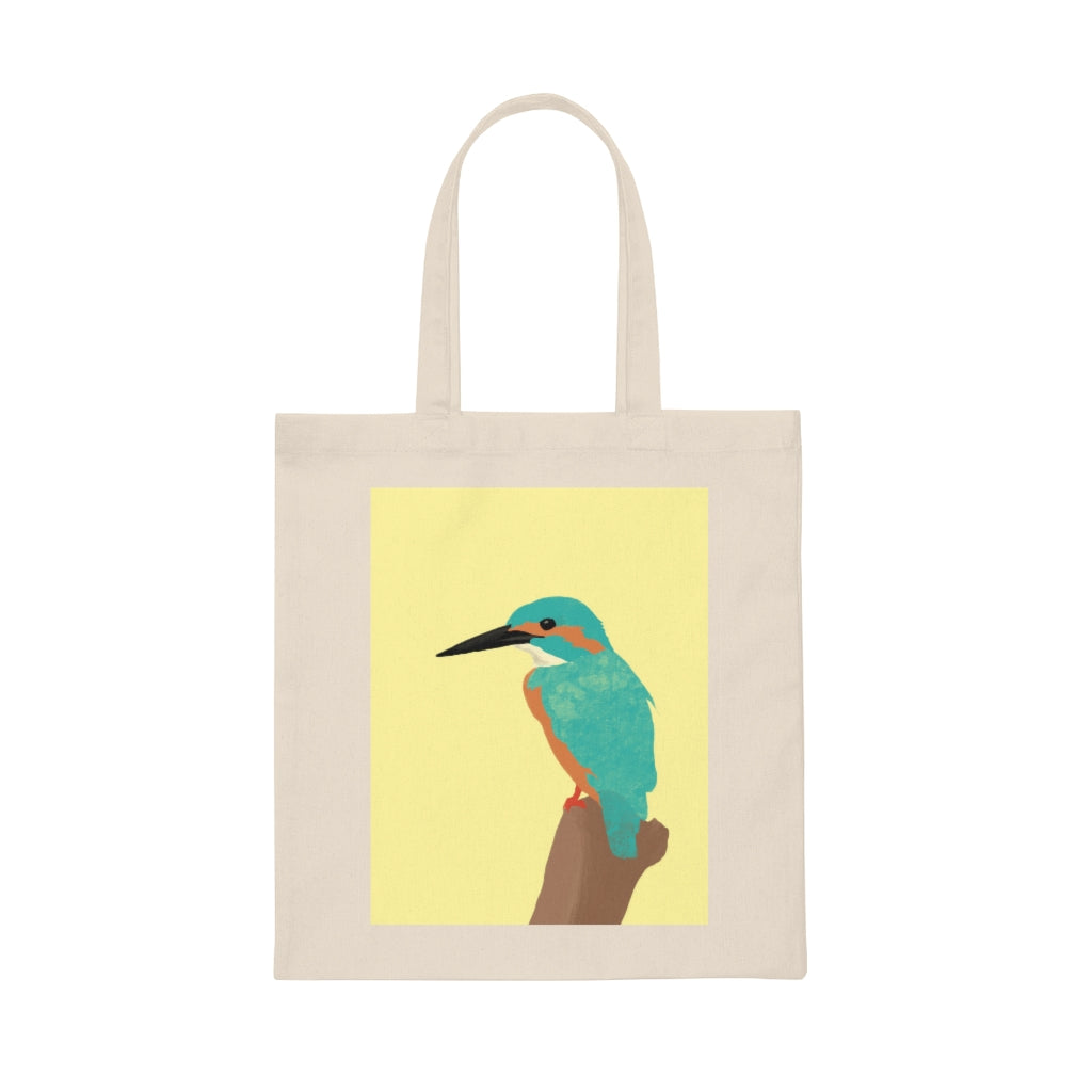 Canvas Tote Bag - Kingfisher Bird