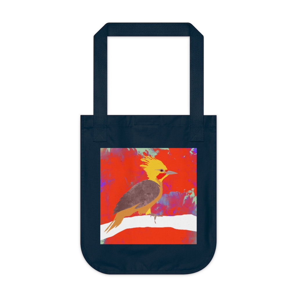 Organic Canvas Tote Bag - Bird Design