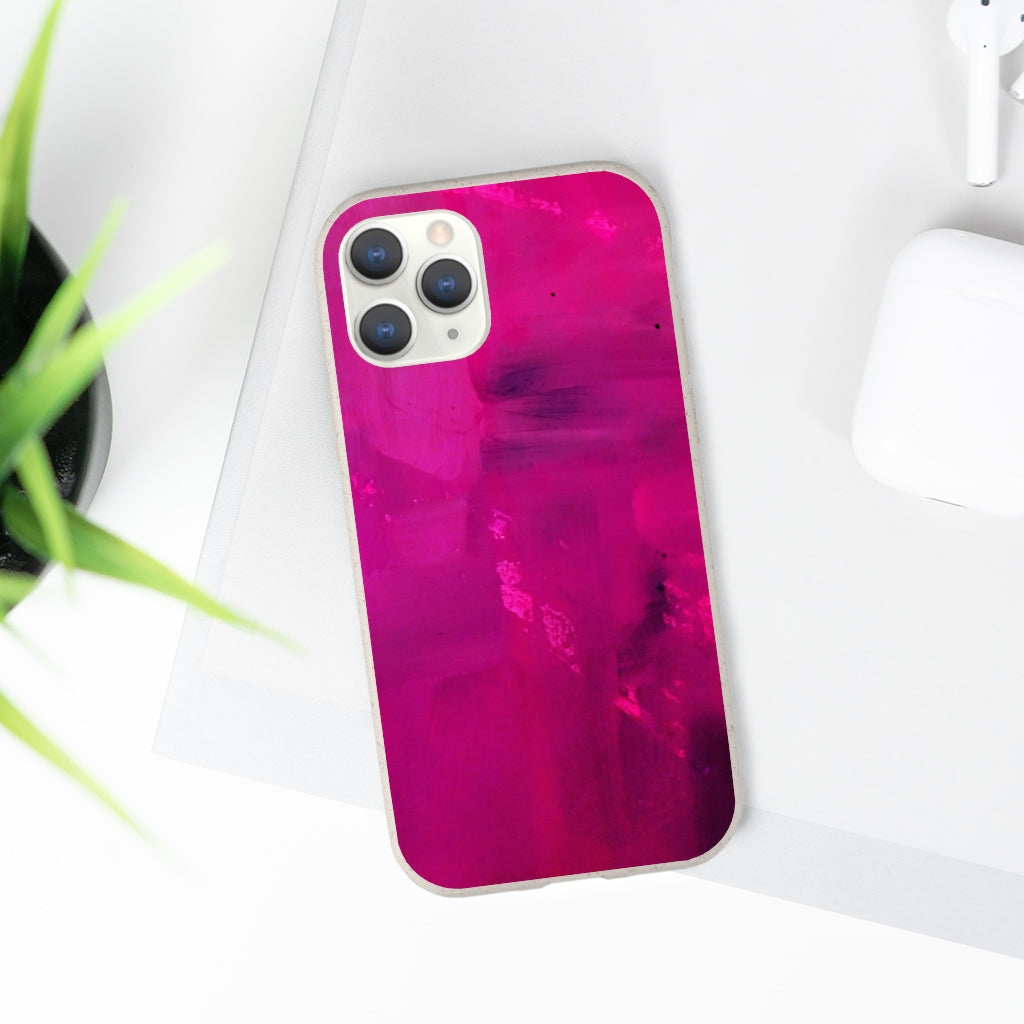 Biodegradable Case - Abstract Fucshia Painting