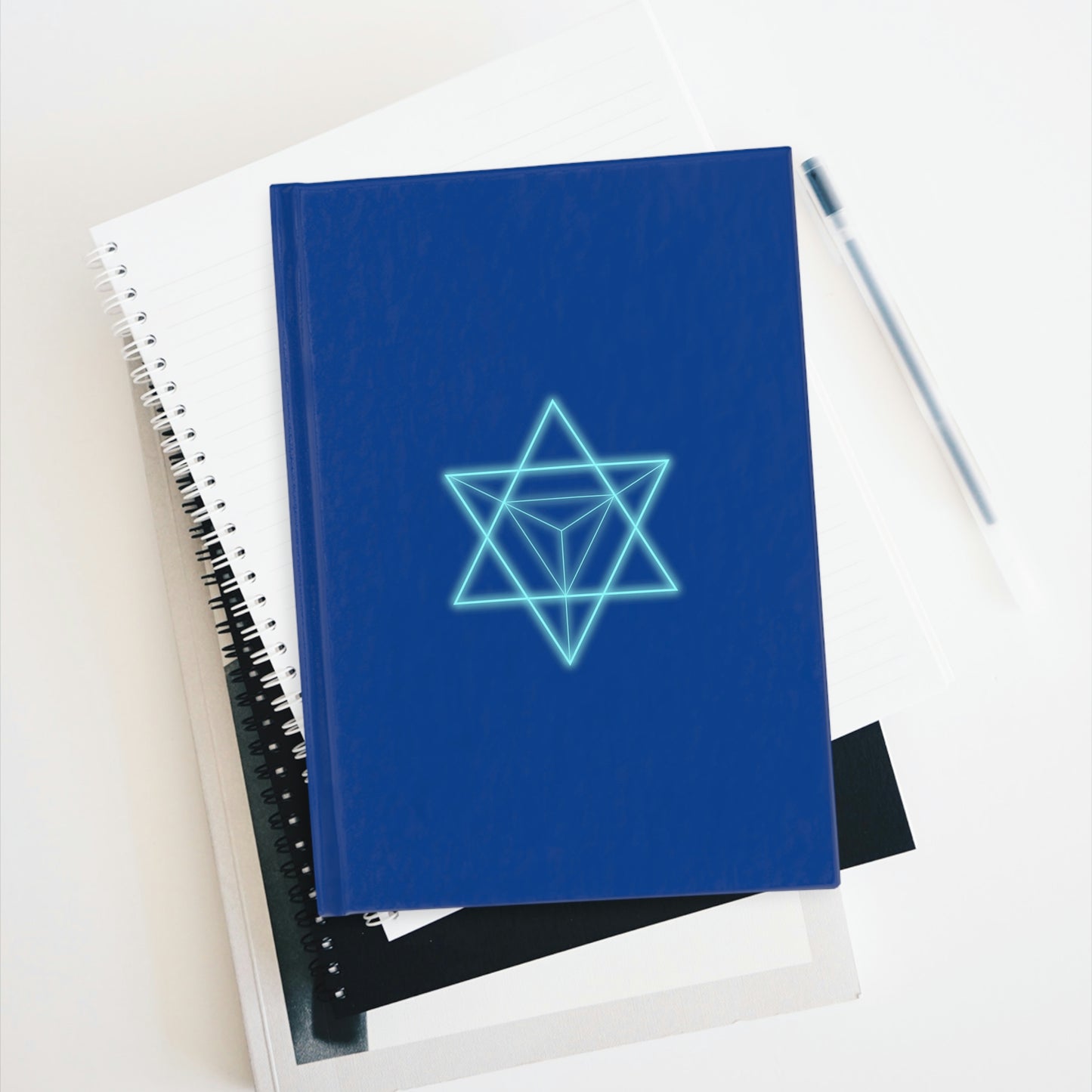 Sacred Geometry - Journal - Ruled Line - Blue Cover