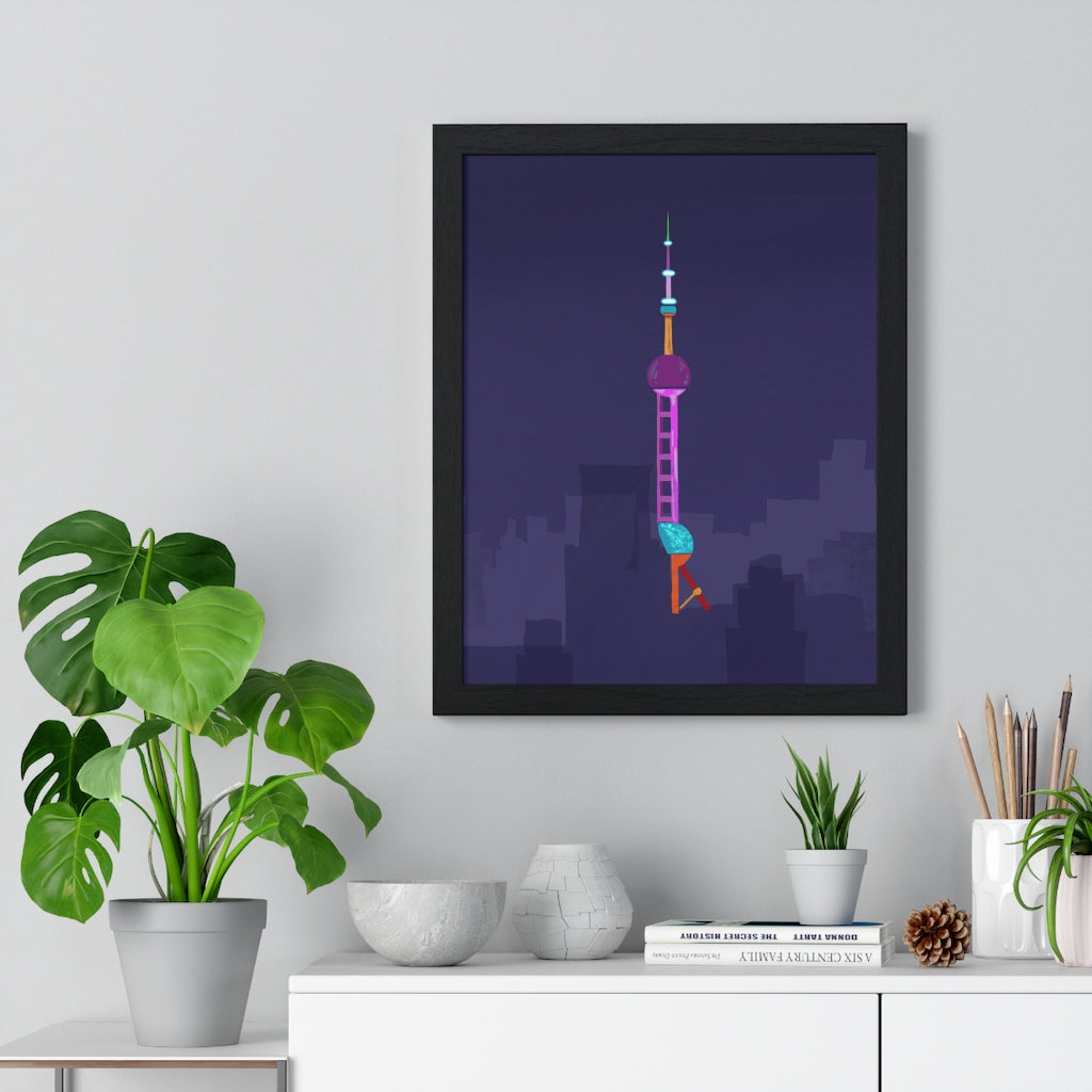 Skyline Tower - Premium Framed Vertical Poster