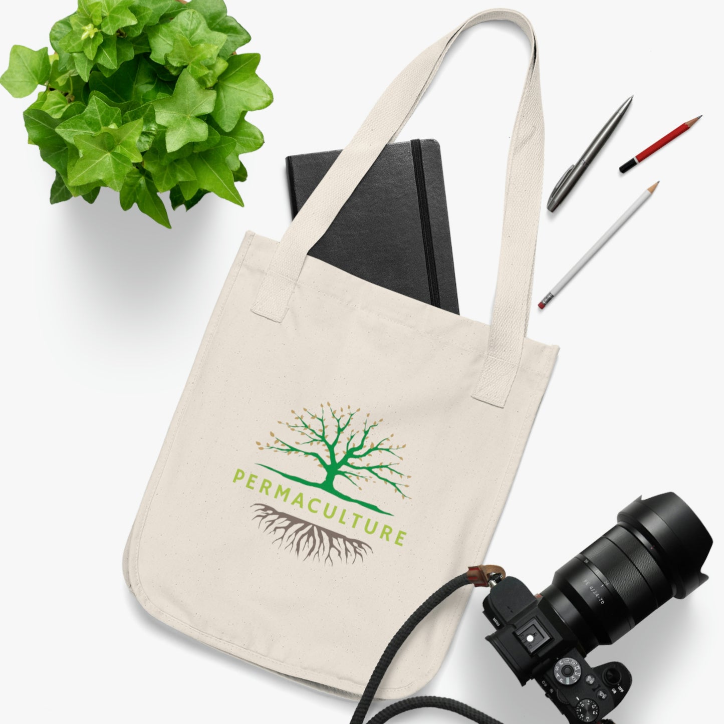 Organic Canvas Tote Bag - Permaculture