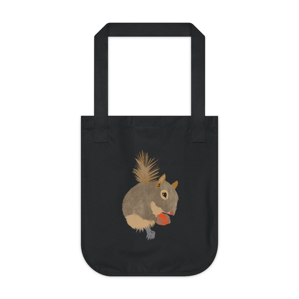 Organic Canvas Tote Bag - Squirrel