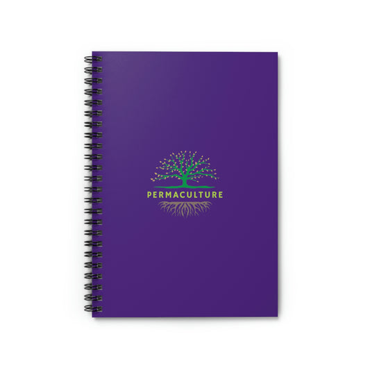 Permaculture - Spiral Notebook - Ruled Line - Purple Cover