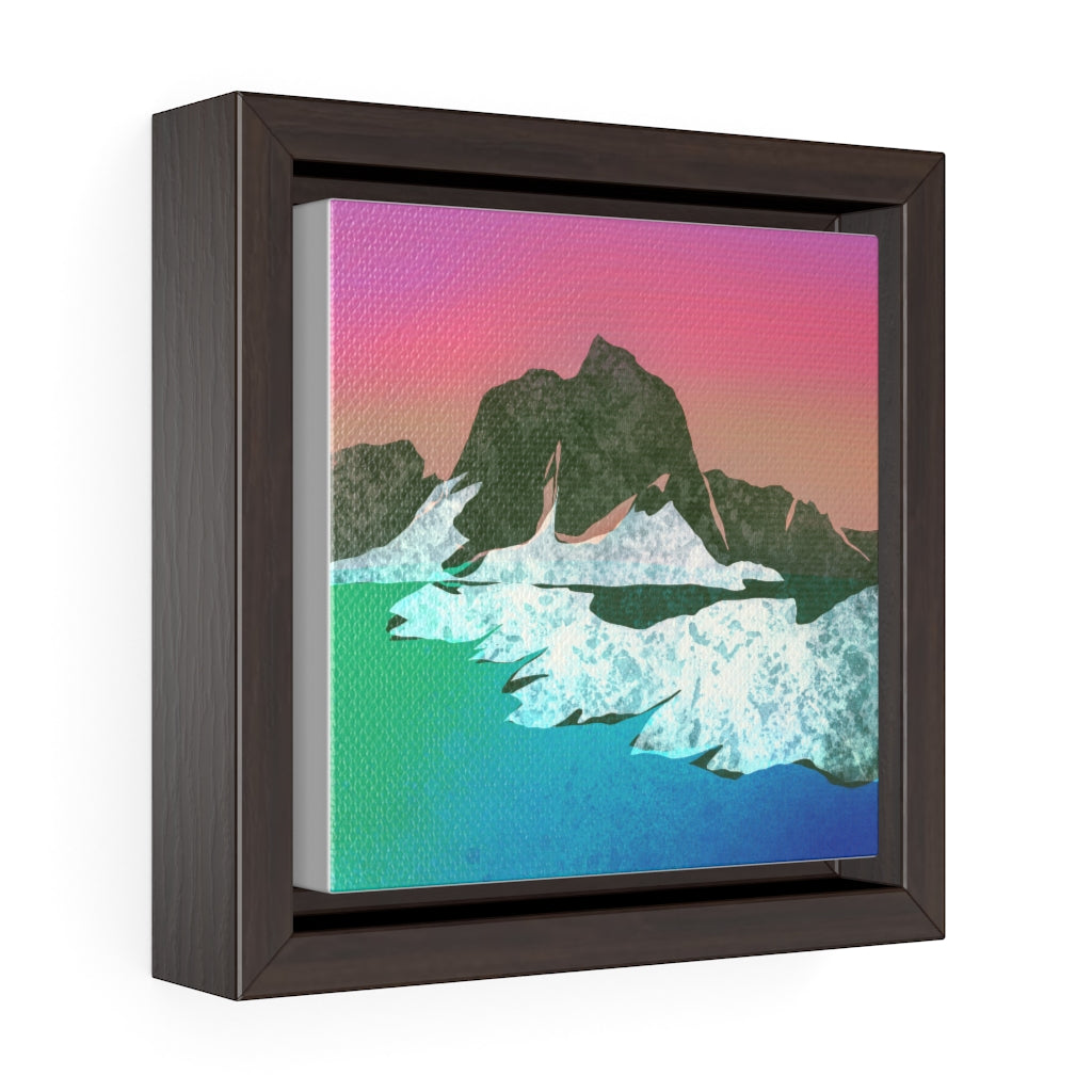 Northern Glacier - Square Framed Premium Gallery Wrap Canvas