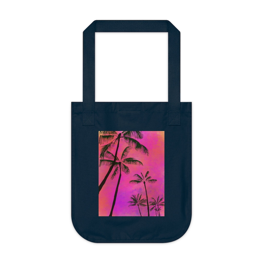 Organic Canvas Tote Bag - Palm Trees