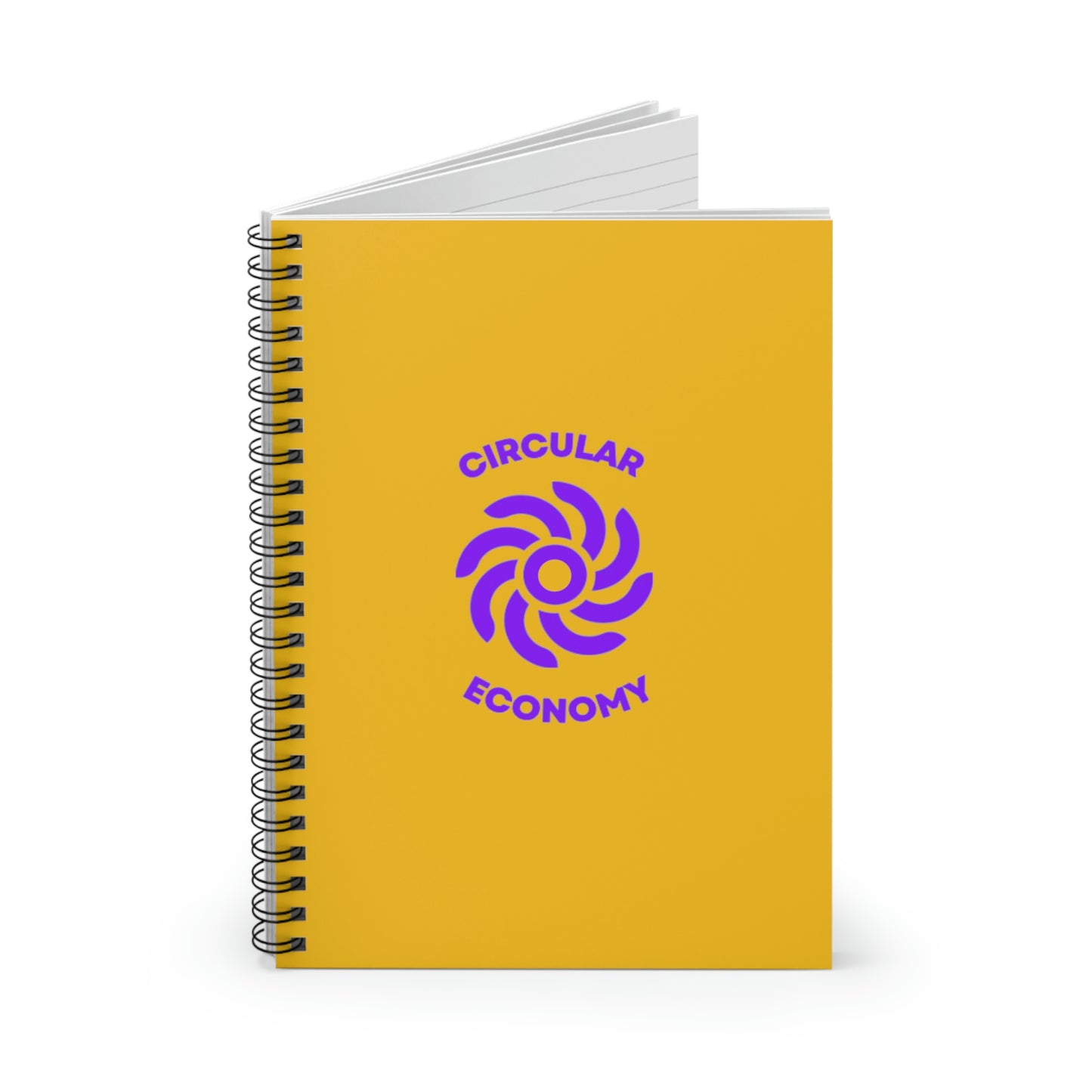 CIRCULAR ECONOMY - Spiral Notebook - Ruled Line - Yellow Cover