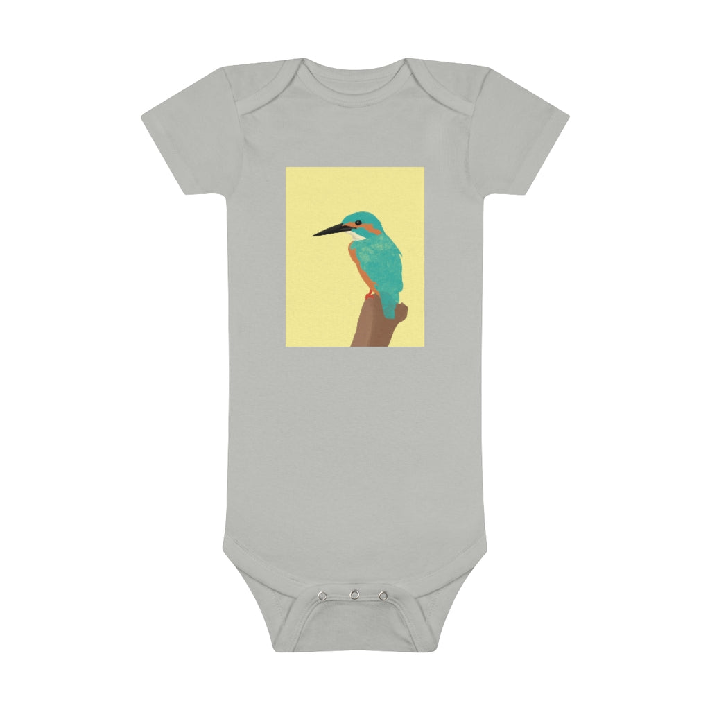 Kingfisher Bird Design - Baby Short Sleeve Onesie®