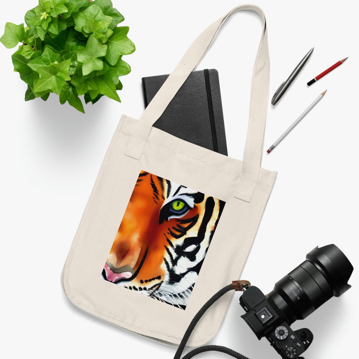 TIGER - Organic Canvas Tote Bag