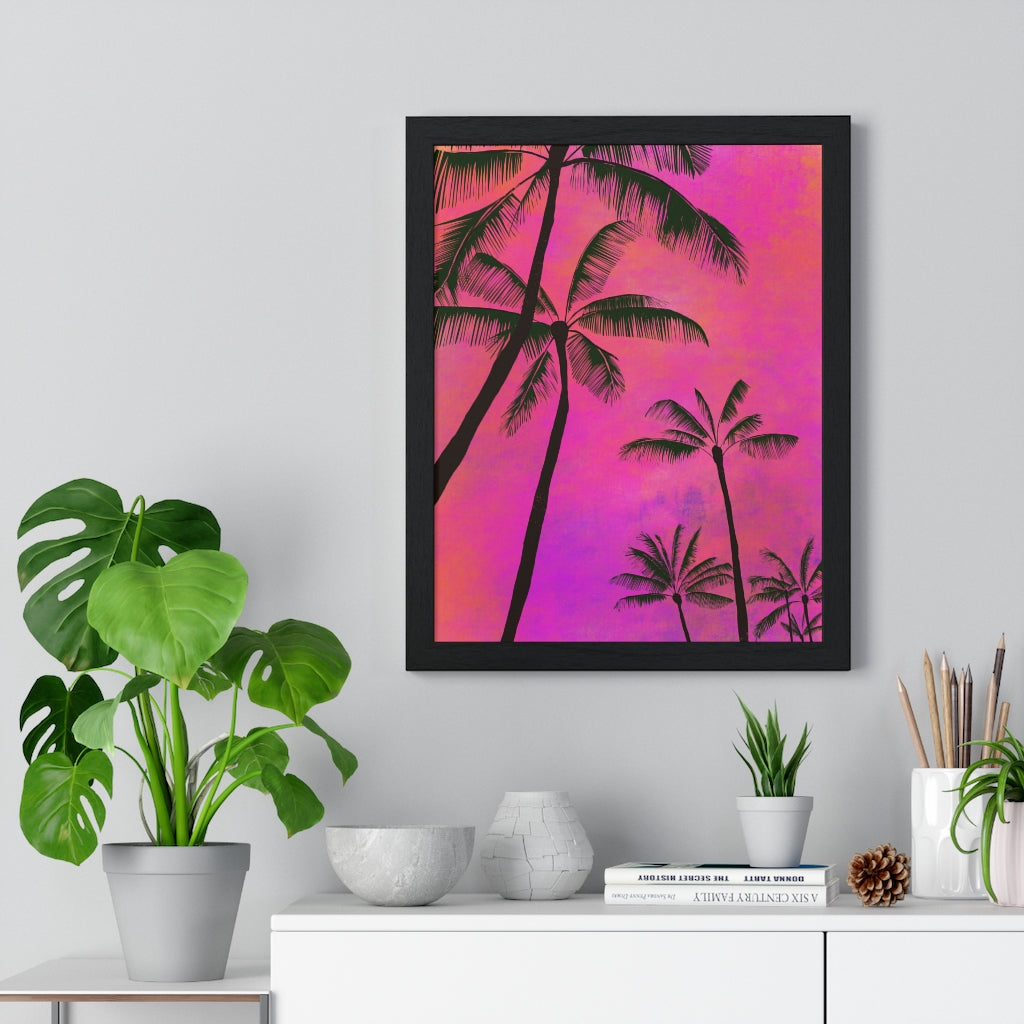 Palm Trees - Premium Framed Vertical Poster