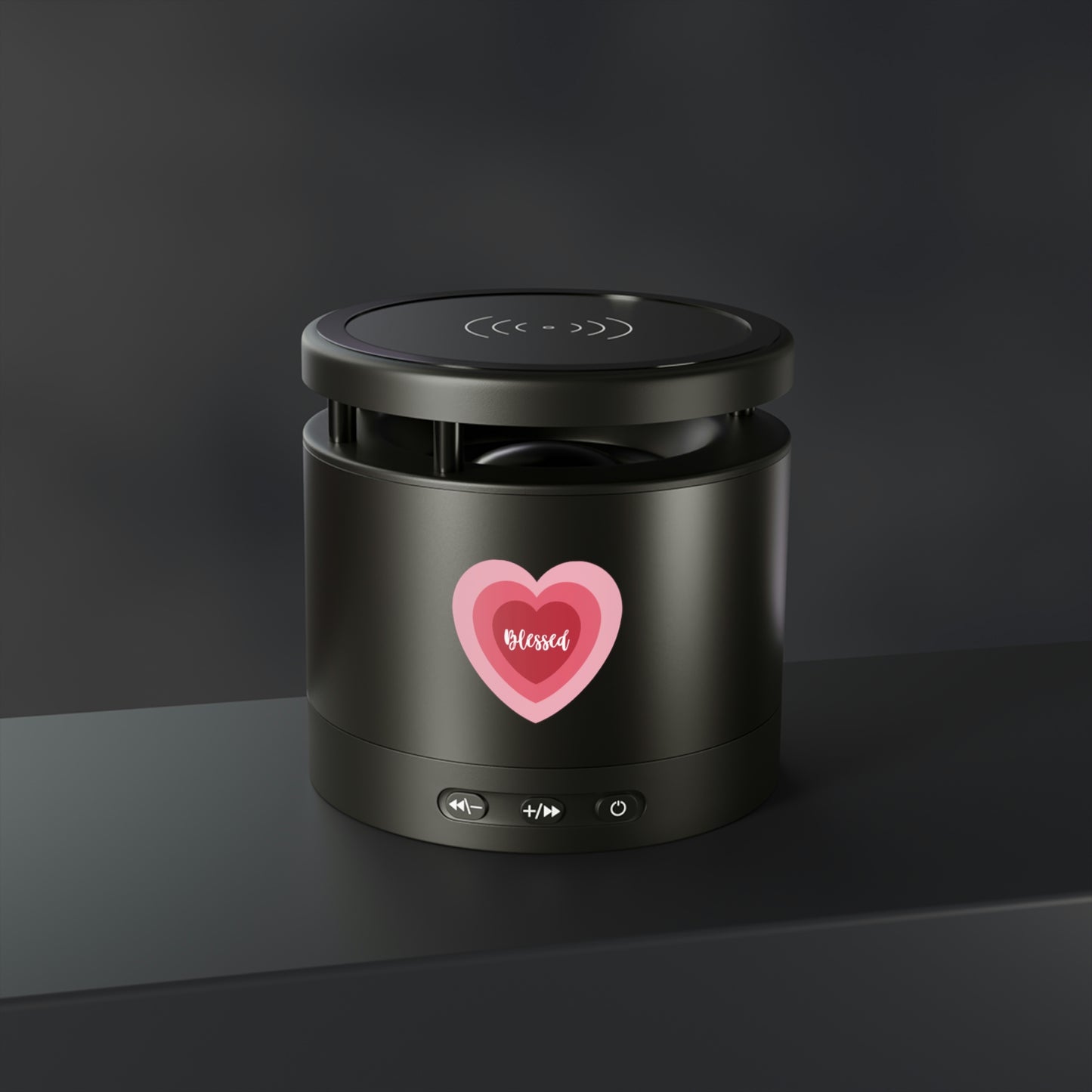 Metal Bluetooth Speaker and Wireless Charging Pad - Blessed Heart