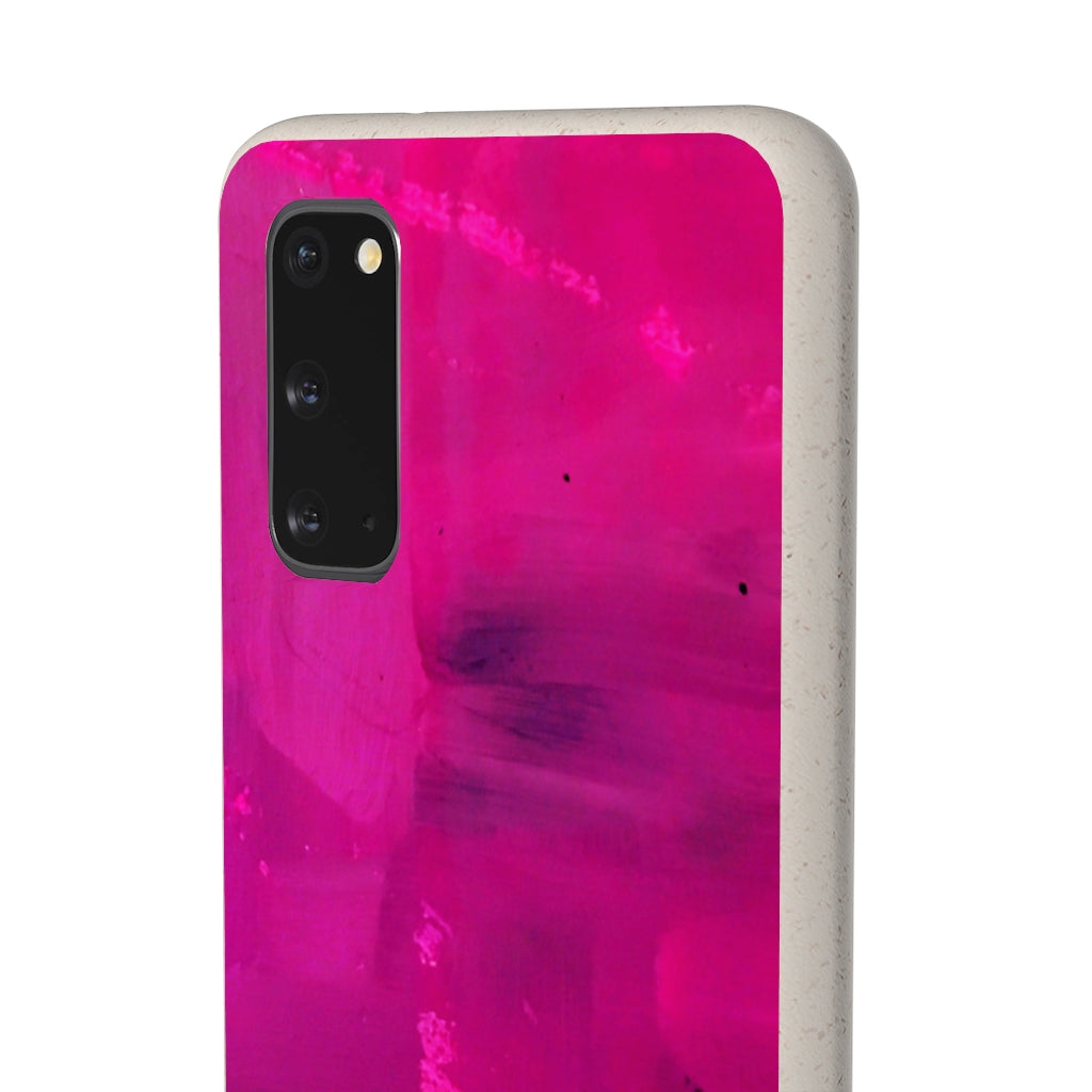 Biodegradable Case - Abstract Fucshia Painting