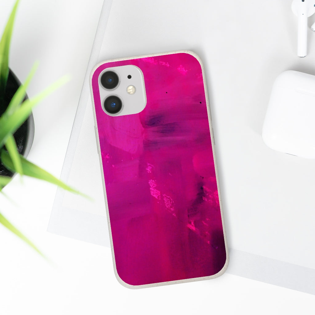 Biodegradable Case - Abstract Fucshia Painting