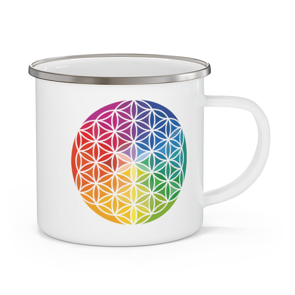 Enamel Camping Mug - Flower of Life