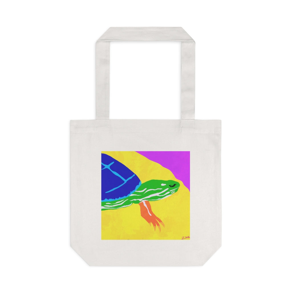 Cotton Tote Bag - Turtle Design