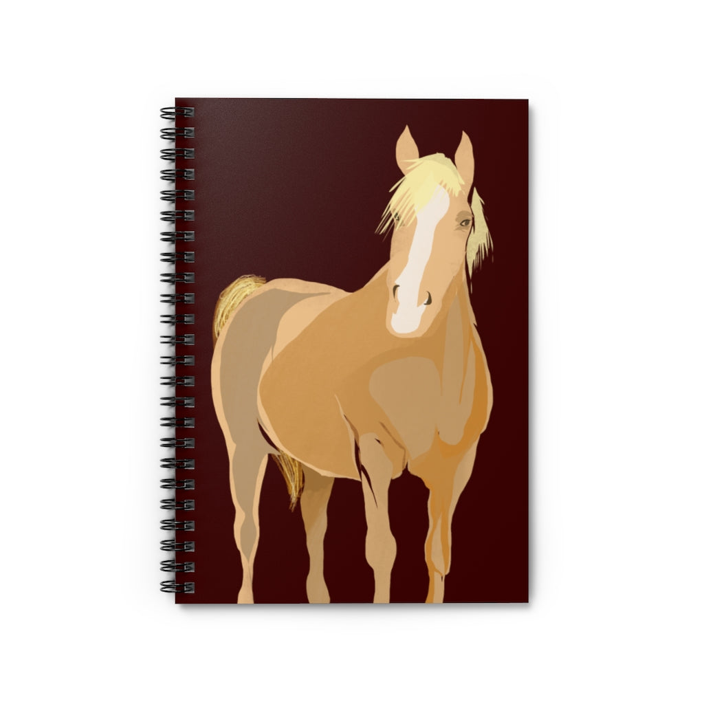 Horse Design - Spiral Notebook - Ruled Line