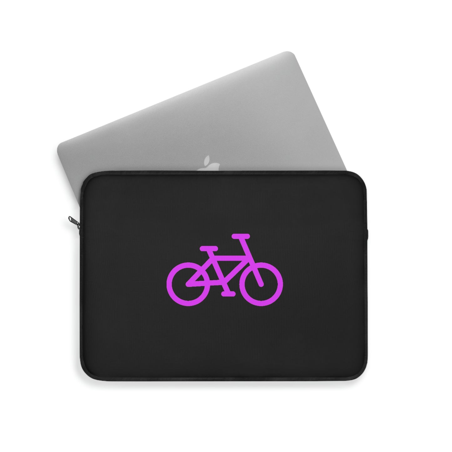 Laptop Sleeve - Bike - Black + Pink