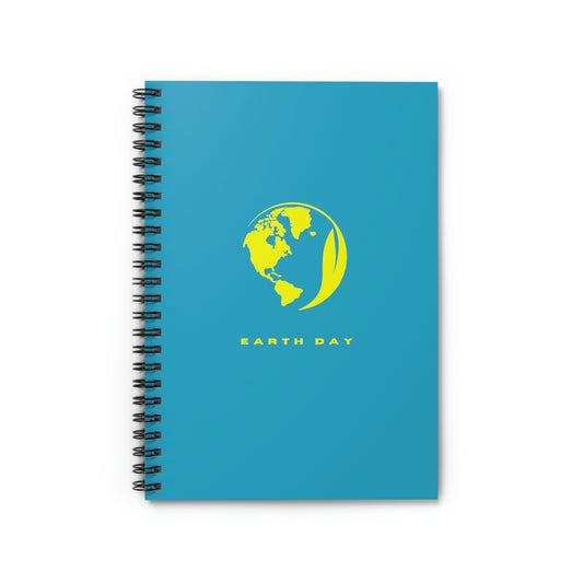 EARTH DAY - Spiral Notebook - Ruled Line - Blue Cover
