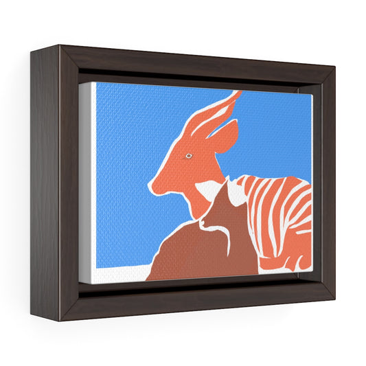 Zoo Theme - Horizontal Framed Premium Gallery Wrap Canvas