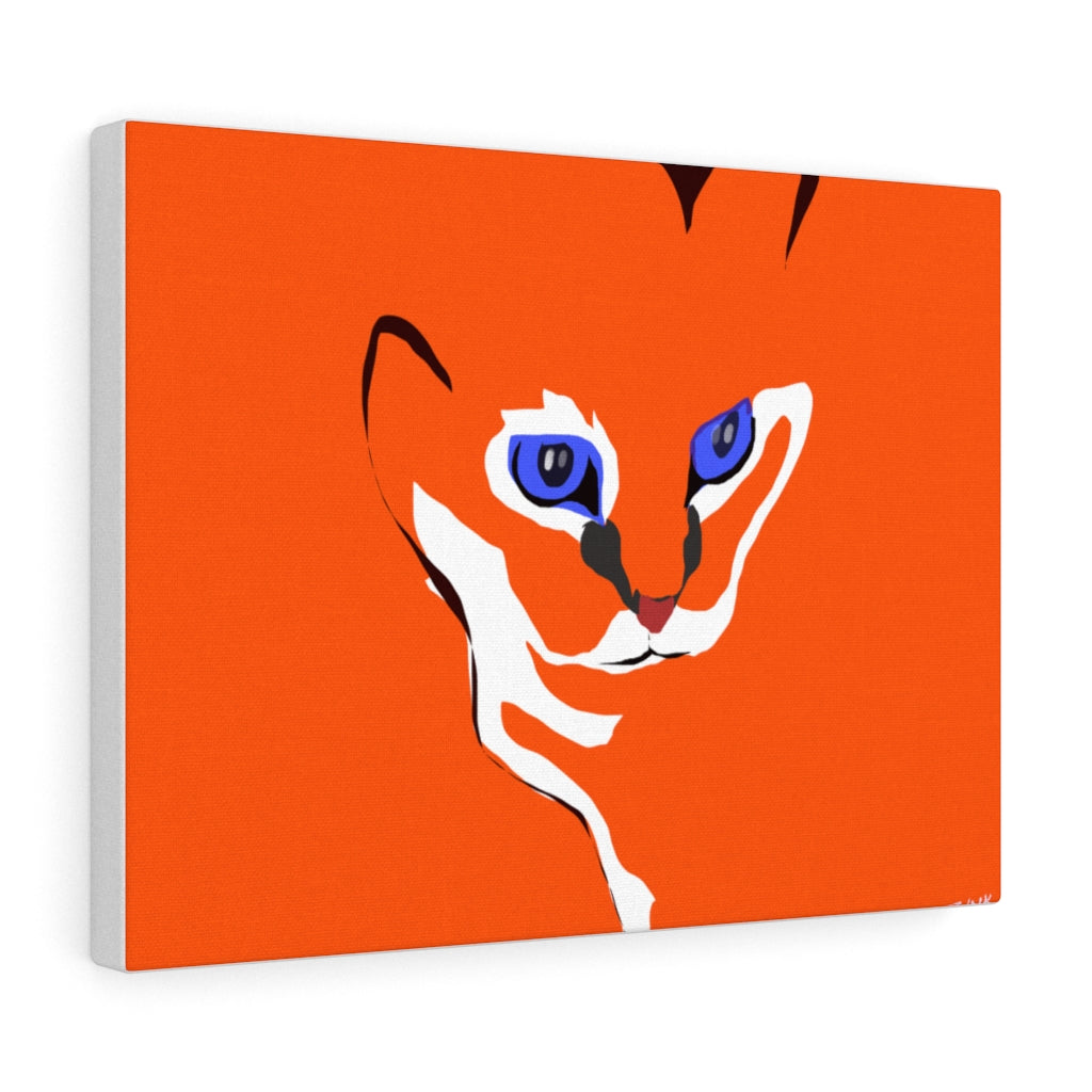 Cat Design - Orange Canvas Gallery Wraps