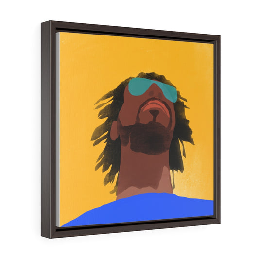 Face - Square Framed Premium Gallery Wrap Canvas