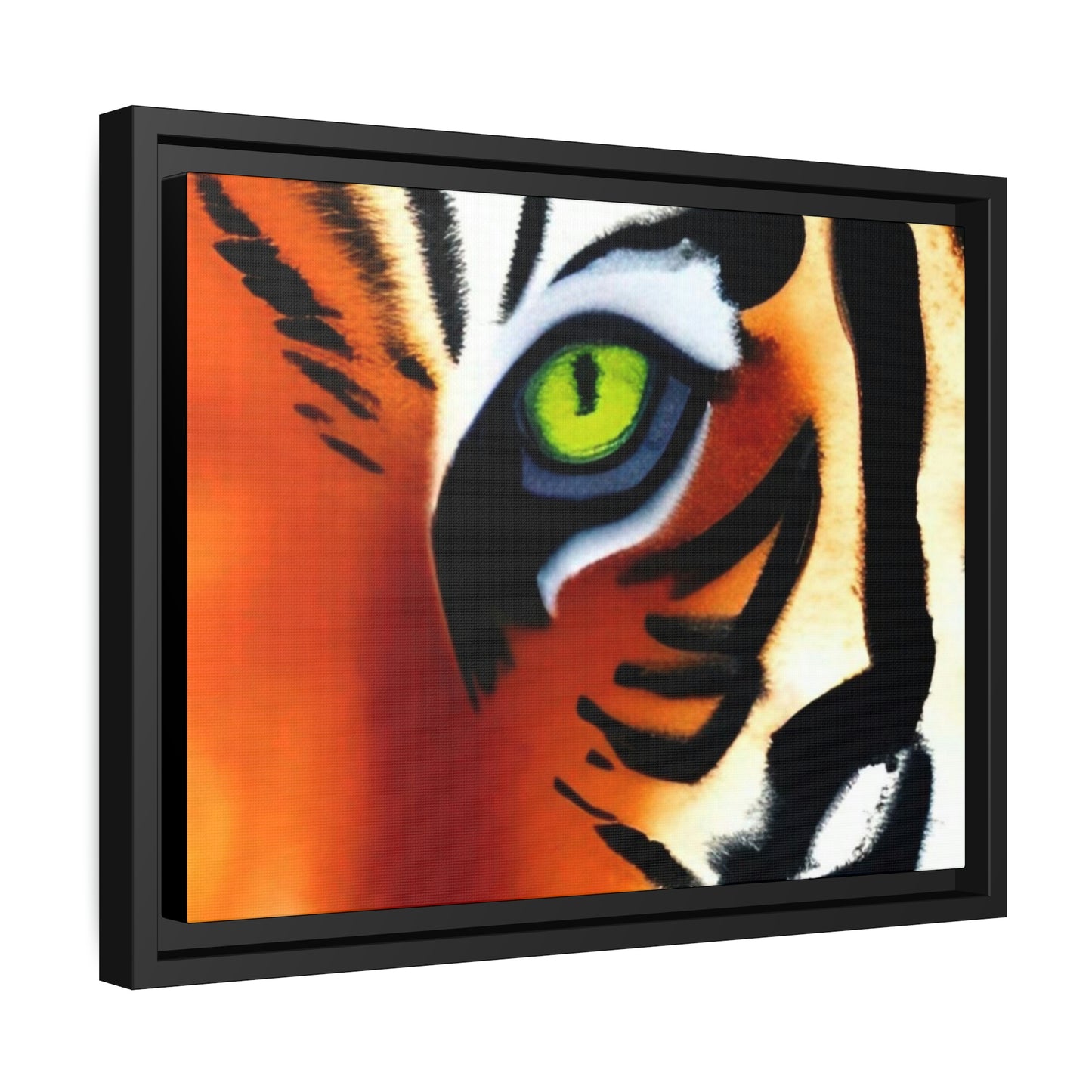TIGER - Matte Canvas, Black Frame