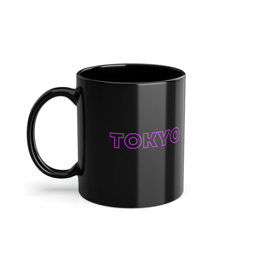 TOKYO - CITY MUG - Black Coffee Cup, 11oz