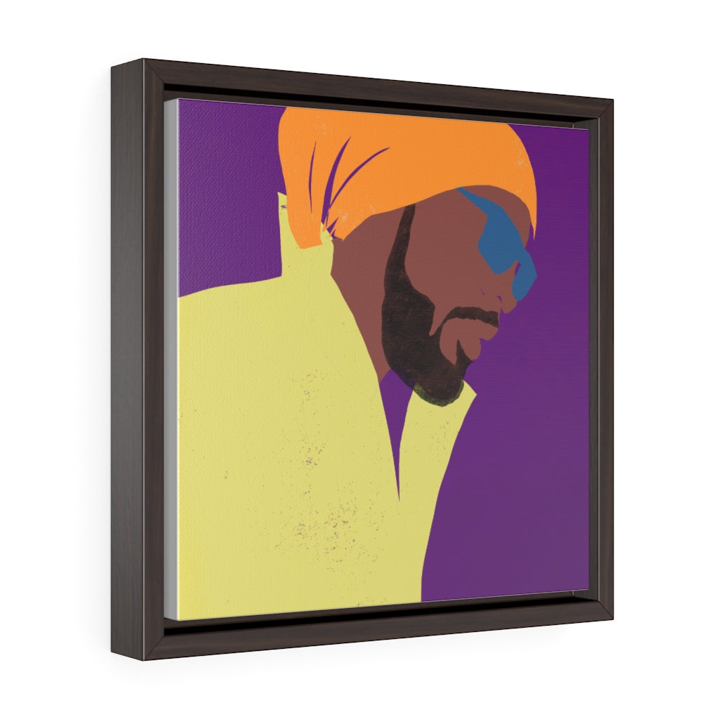 Face Profile - Square Framed Premium Gallery Wrap Canvas