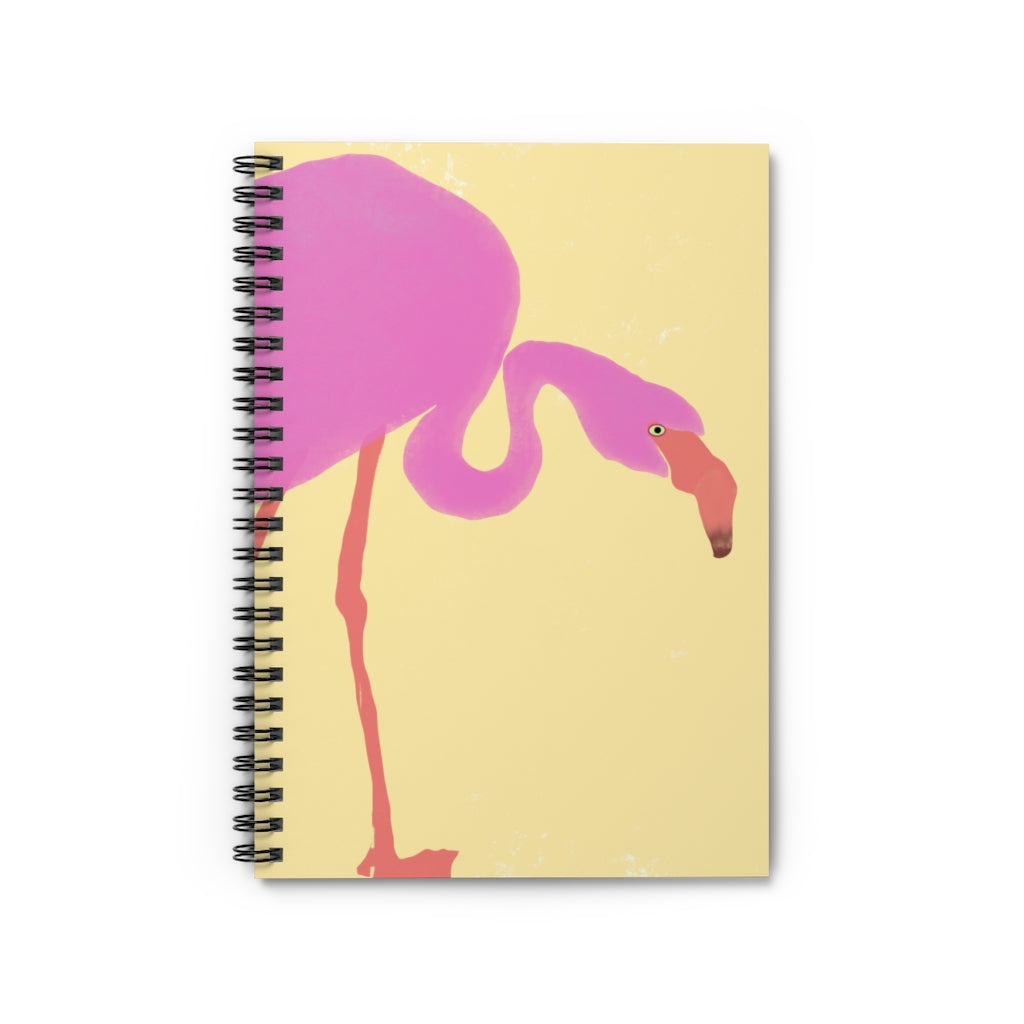 Pink Flamingo - Spiral Notebook - Ruled Line