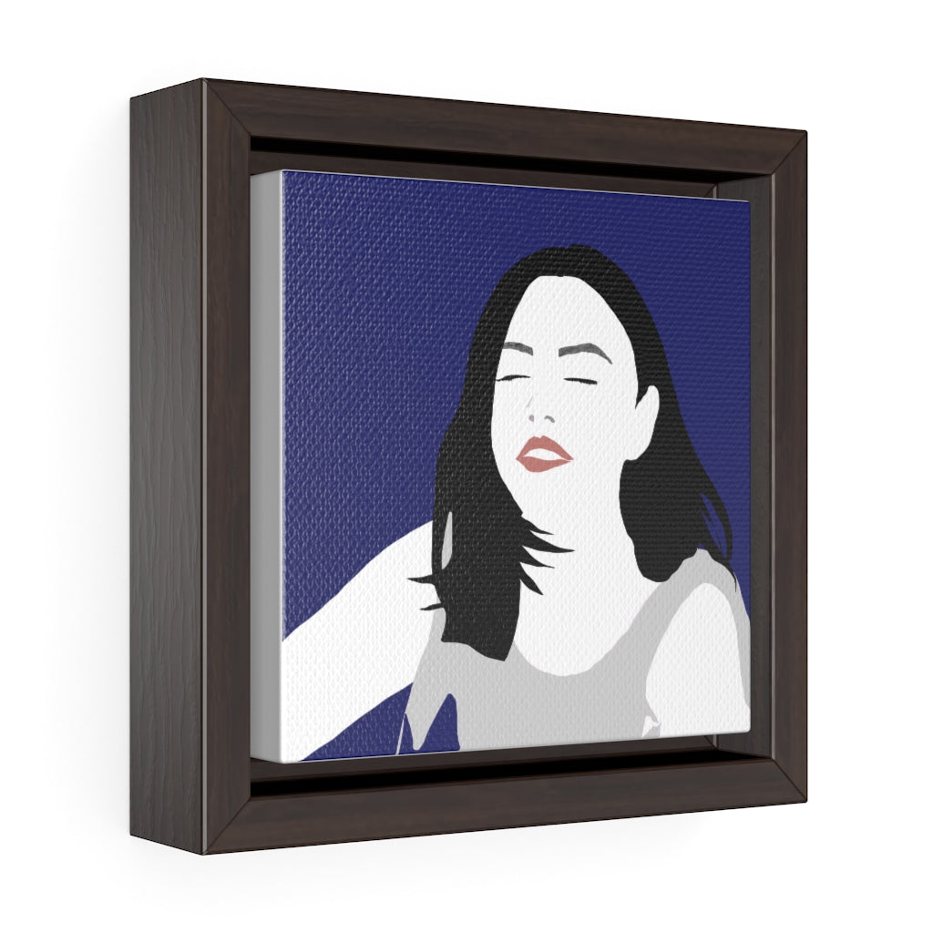 Female Figure - Square Framed Premium Gallery Wrap Canvas