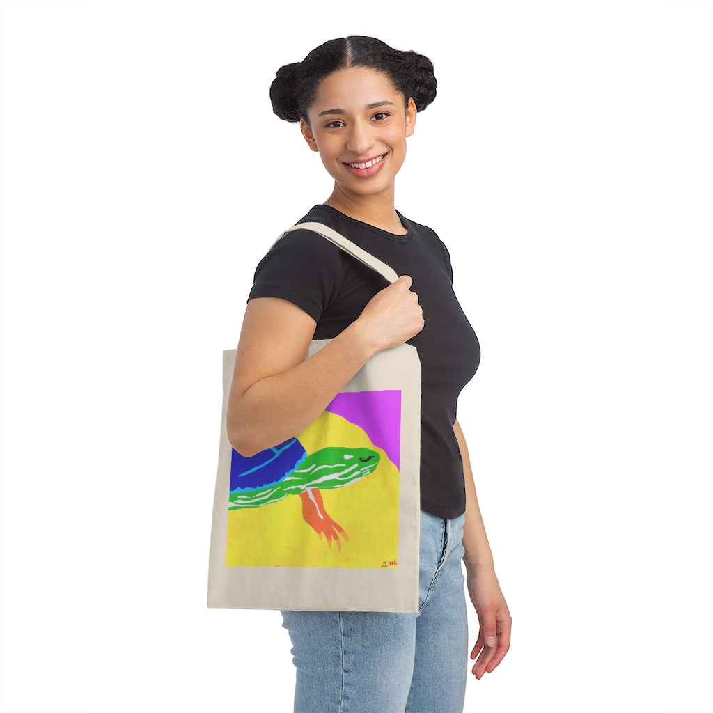 Canvas Tote Bag - Turtle Design