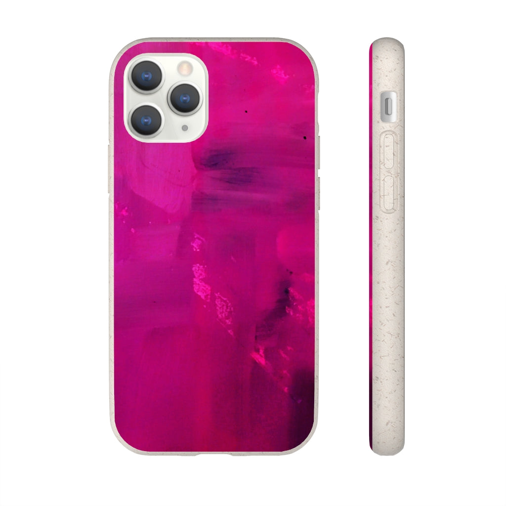 Biodegradable Case - Abstract Fucshia Painting