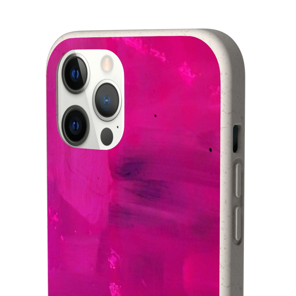 Biodegradable Case - Abstract Fucshia Painting